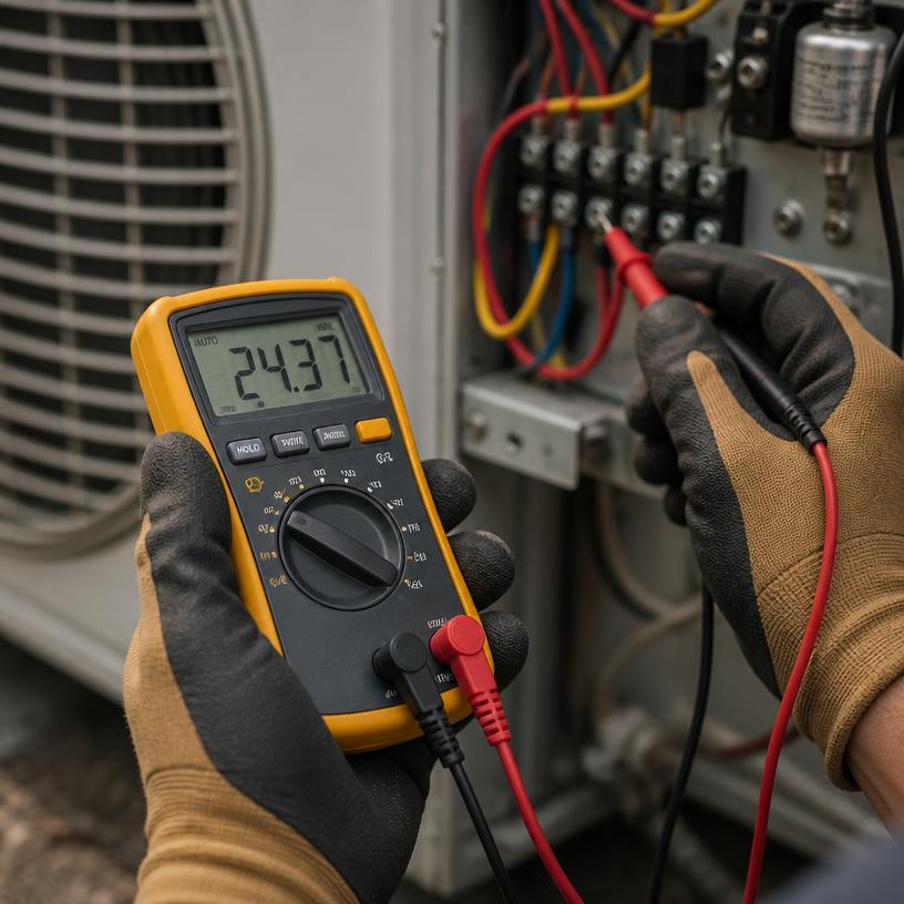 Técnico utilizando herramientas de diagnóstico profesionales